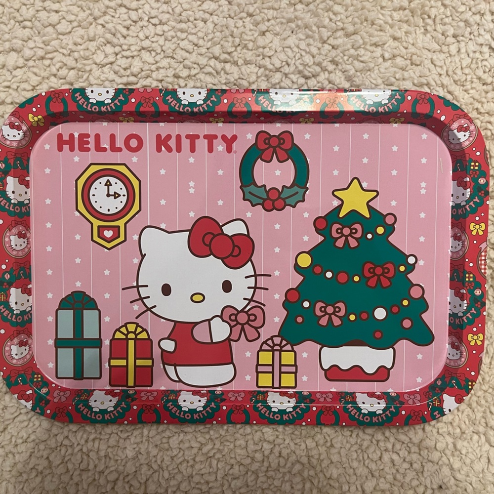 Hello Kitty Festive Red and Green Tray